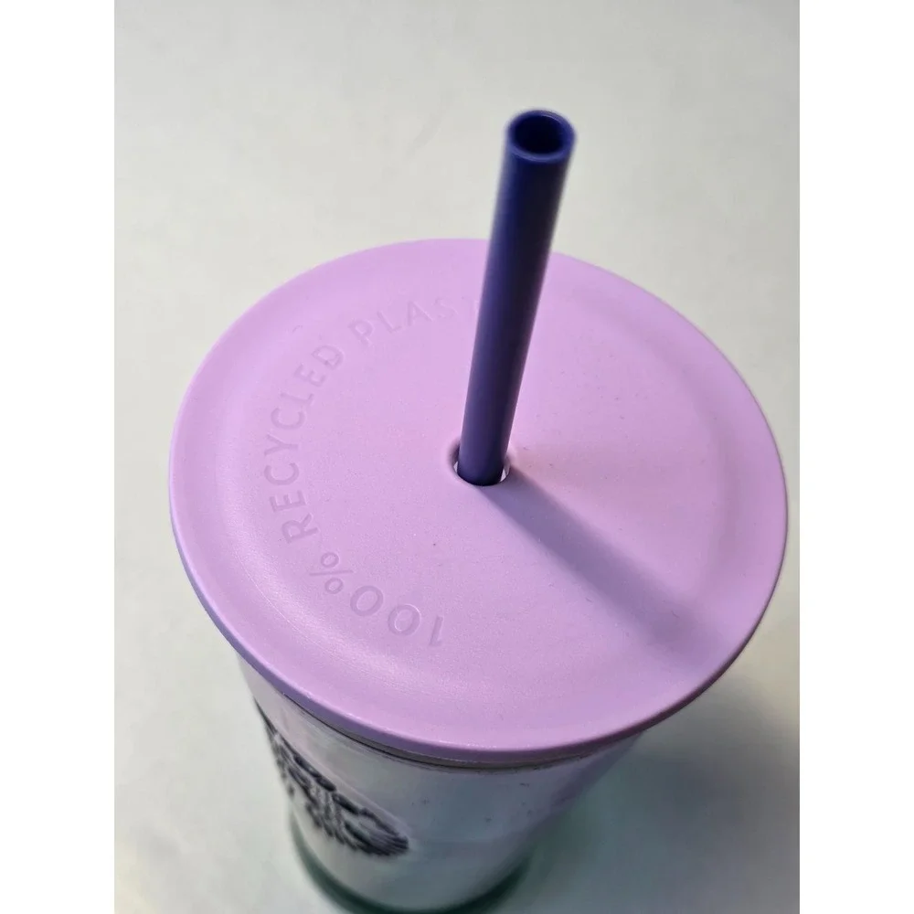 STARBUCKS 2022 PURPLE & TEAL OMBRE RECYCLED‎ GLASS COLD BREW TUMBLER 16 Oz.